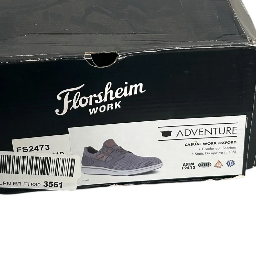 Florsheim Adventure Steel Toe Work Oxford Mushroom Tan Men’s Size 14D